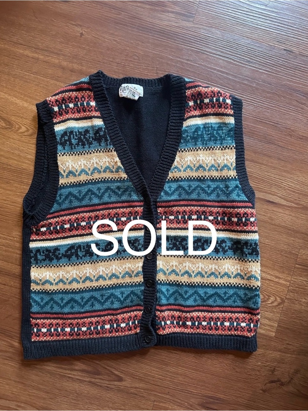 SOLD Vintage Classic Fair Isle Knit Vest - Multicolor